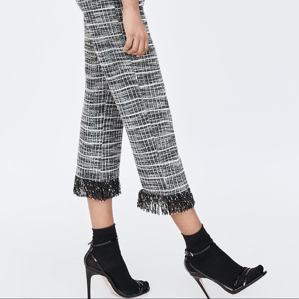 Brand new zara trousers with fringe detail